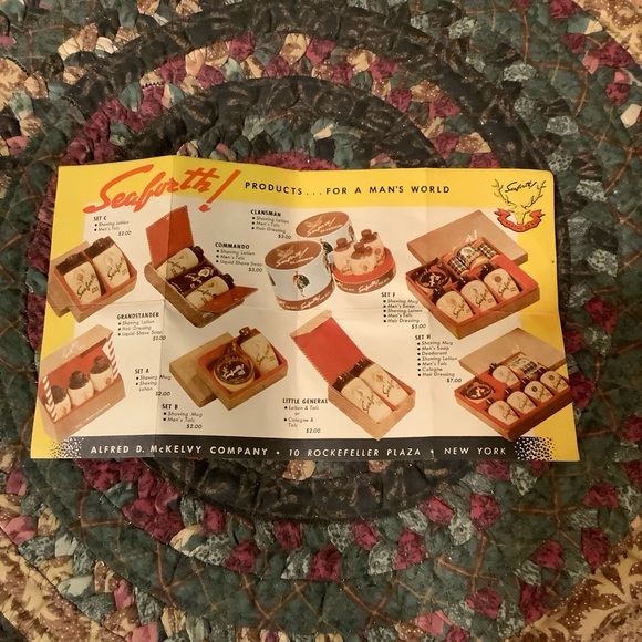 Vintage Seaforth shaving mugs 3 pc set plus soap and leaflet 1930’s - Picture 11 of 12